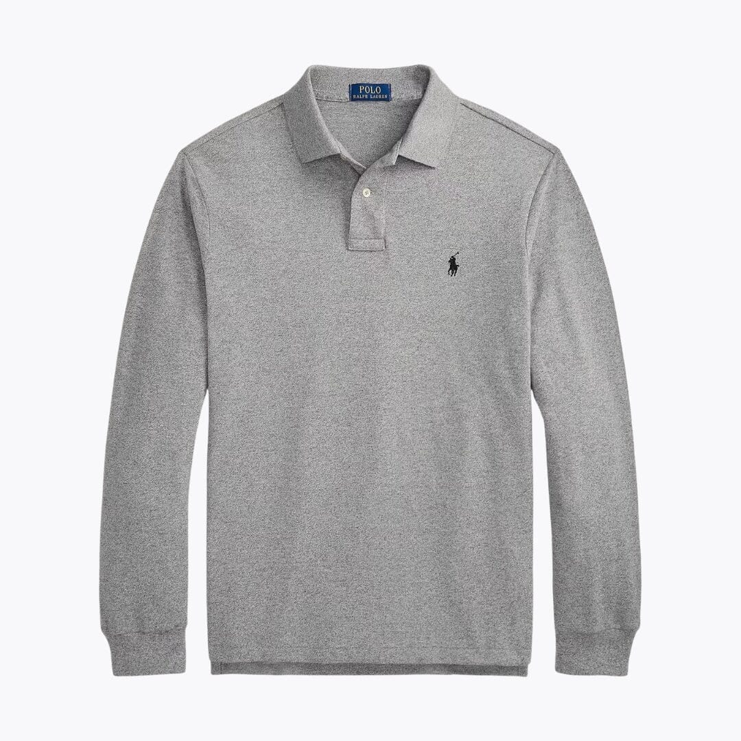 Ralph Lauren Mesh Long Sleeve Polo Shirt Polo Black - Velmont & Rossi