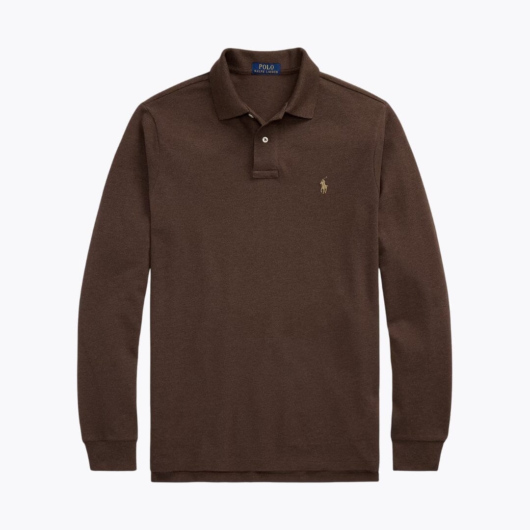 Ralph Lauren Mesh Long Sleeve Polo Shirt Polo Black - Velmont & Rossi
