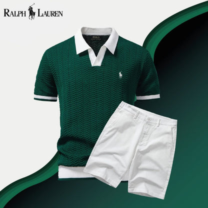 Ralph Lauren Old Money Polo Shirt + Shorts Set Emerald Green - Velmont & Rossi
