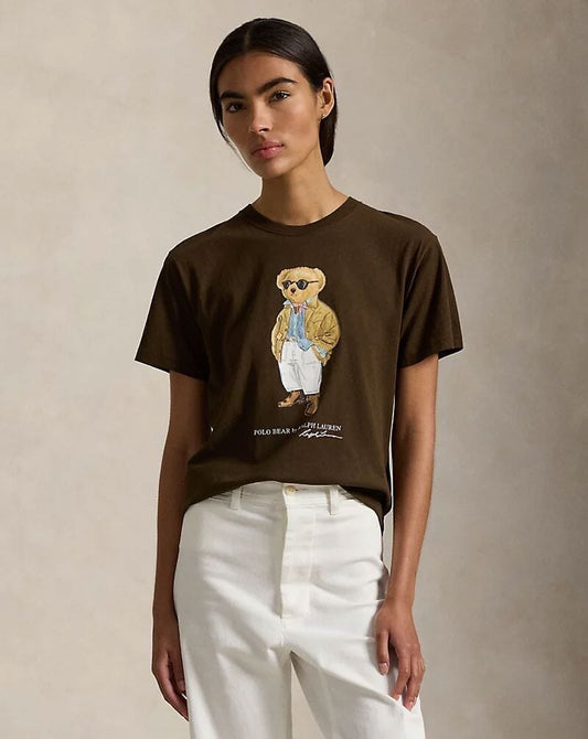 Ralph Lauren Polo Bear Cotton Jersey T-Shirt Dark Brown - Velmont & Rossi