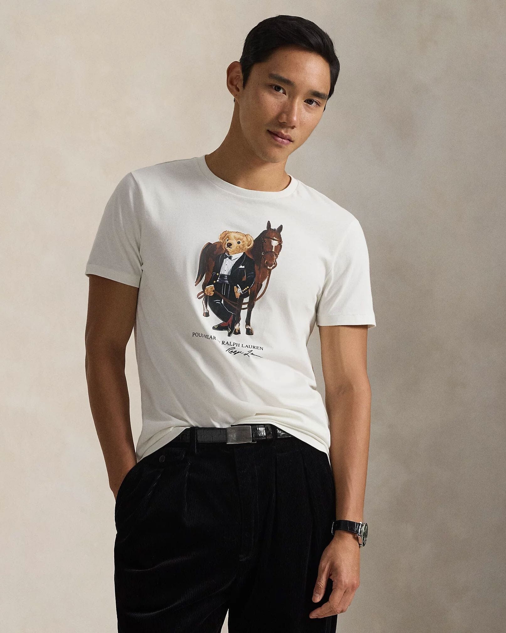 Ralph Lauren Polo Bear Cotton T-Shirt Deckwash White - Velmont & Rossi