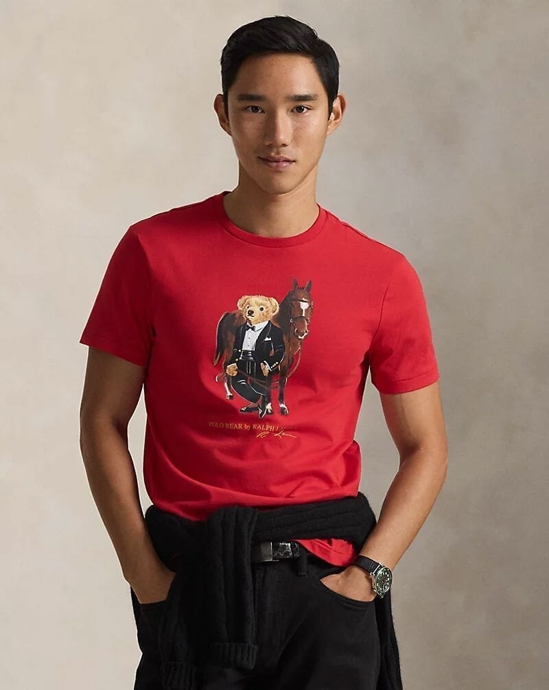Ralph Lauren Polo Bear Cotton T Shirt Red - Velmont & Rossi