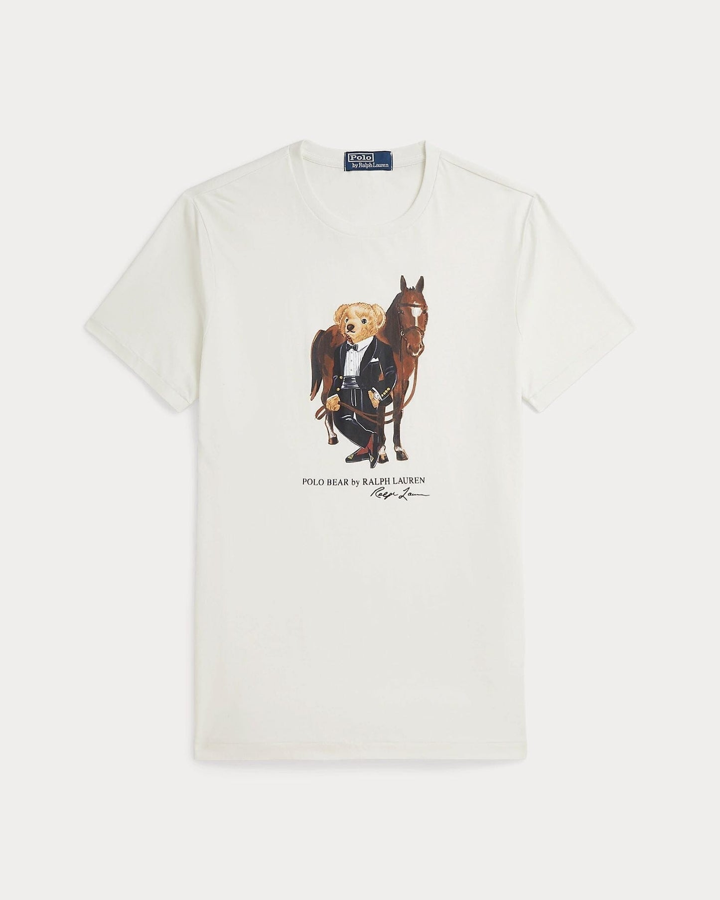 Ralph Lauren Polo Bear Cotton T Shirt Deckwash White - Velmont & Rossi