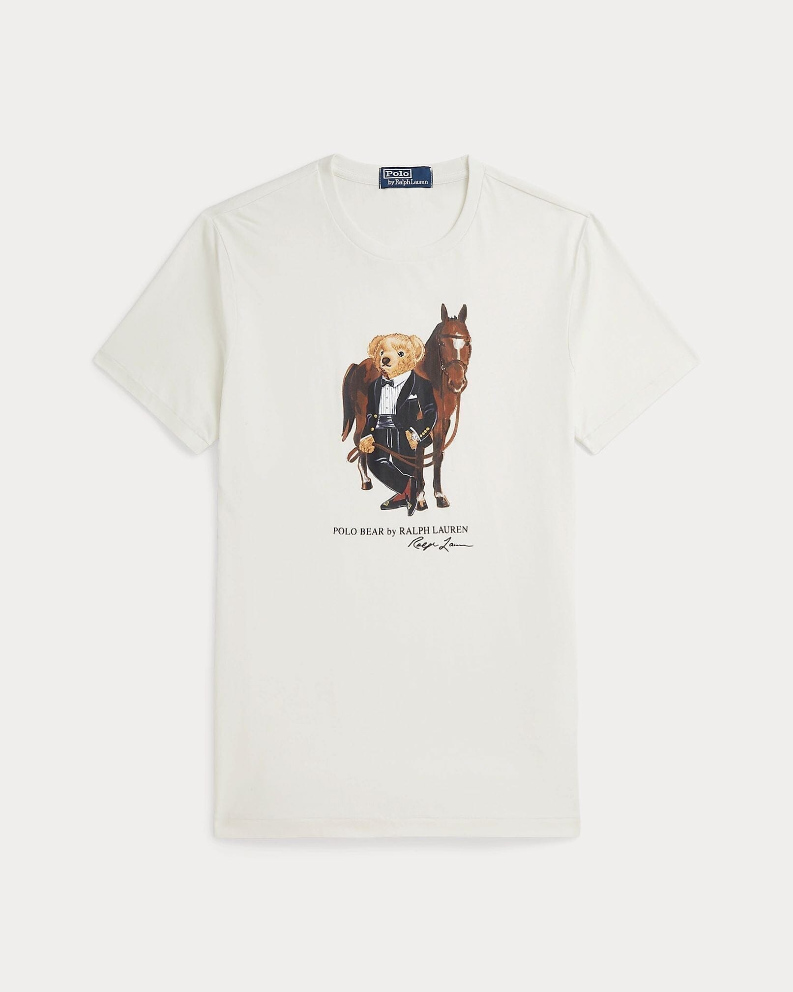 Ralph Lauren Polo Bear Cotton T Shirt Deckwash White - Velmont & Rossi