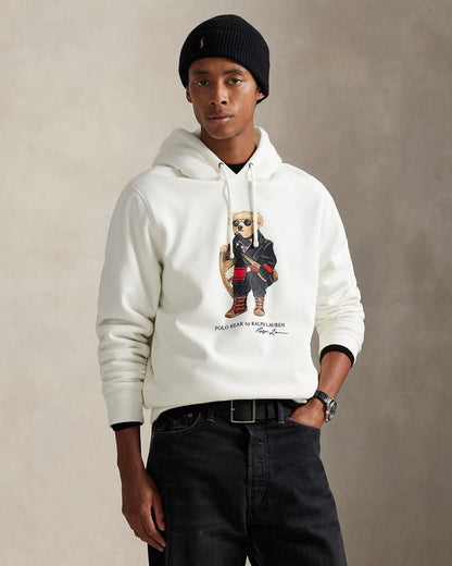 Ralph Lauren Polo Bear Fleece Hoodie Cream - Velmont & Rossi