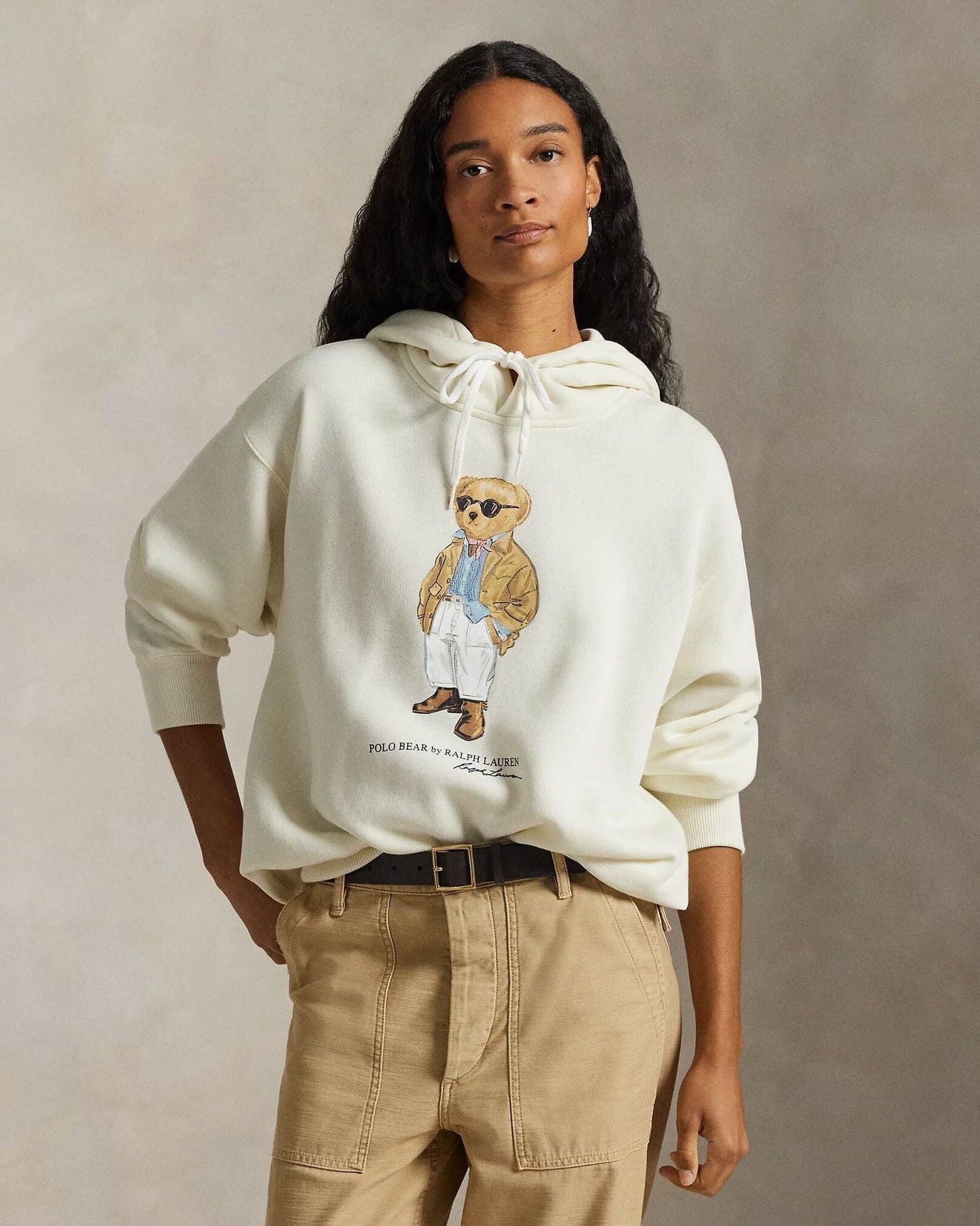 Ralph Lauren Polo Bear Fleece Hoodie Parchment Cream - Velmont & Rossi
