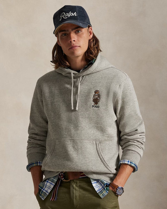 Ralph Lauren Polo Bear Fleece Hoodie Loft Heather - Velmont & Rossi