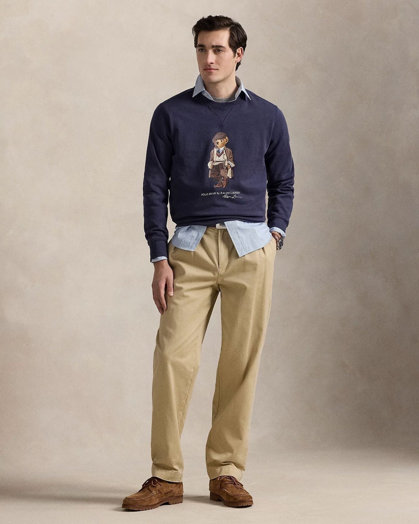 Ralph Lauren Polo Bear Fleece Sweatshirt Faded blue - Velmont & Rossi