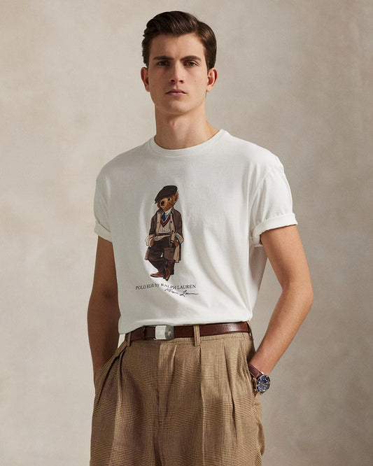 Ralph Lauren Polo Bear Jersey T-Shirt In A Classic Fit Deckwash White - Velmont & Rossi