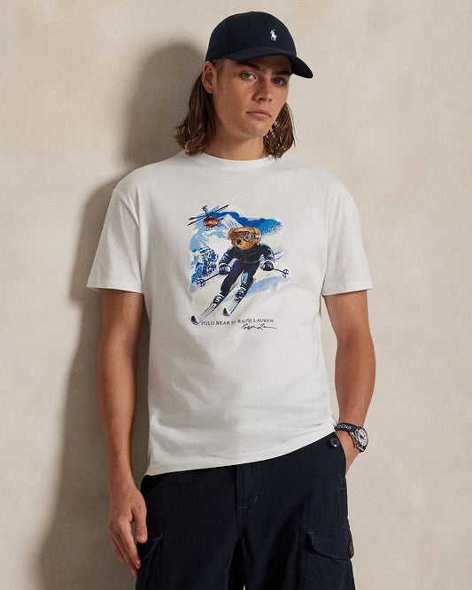 Ralph Lauren Polo Bear Jersey T-Shirt In A Classic Fit White/Active Bear - Velmont & Rossi