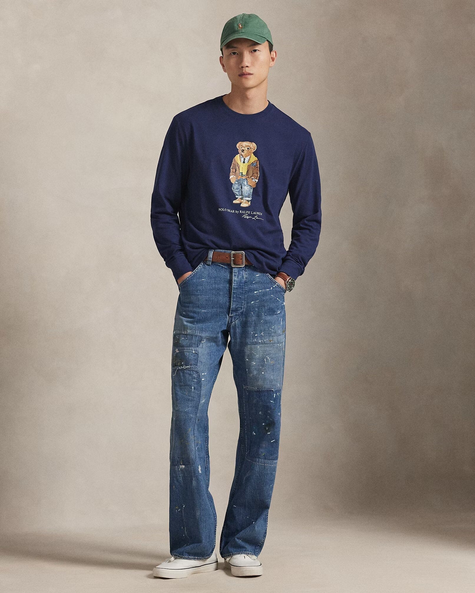 Ralph Lauren Polo Bear Jersey T Shirt In A Classic Fit 1 Newport Navy/Hudson Valley - Velmont & Rossi
