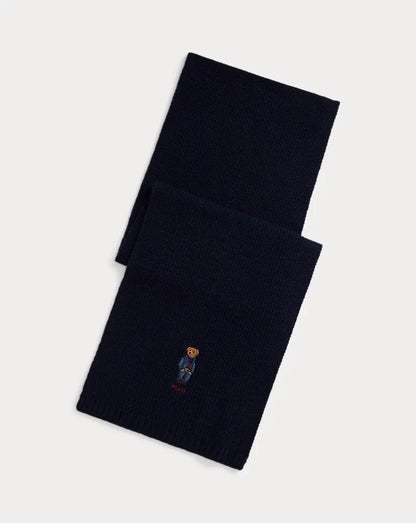 Ralph Lauren Polo Bear Knit Scarf Hunter Navy - Velmont & Rossi