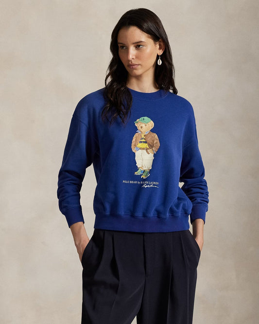 Ralph Lauren Polo Bear Lightweight Fleece Crewneck Blue Yacht - Velmont & Rossi