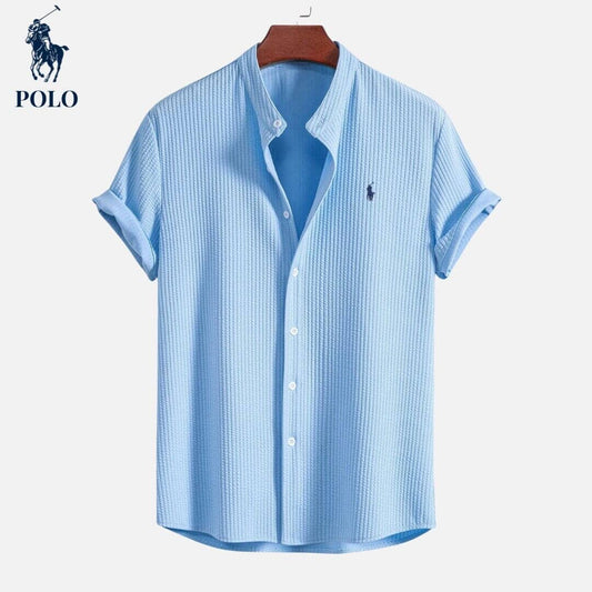 Ralph Lauren Polo Hampton Collar Shirt Light Blue - Velmont & Rossi