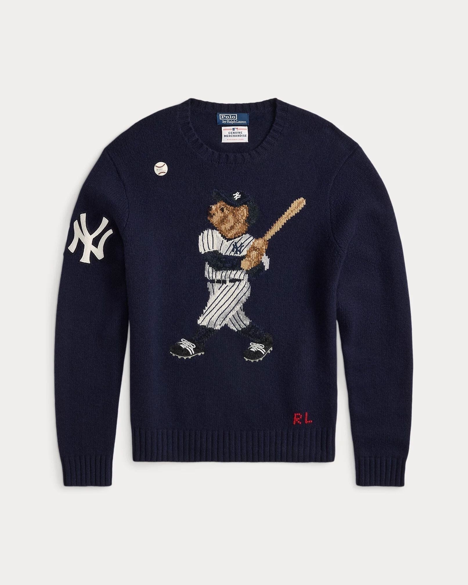 Ralph Lauren Yankees Bear Sweater Bear-Marine Combination - Velmont & Rossi