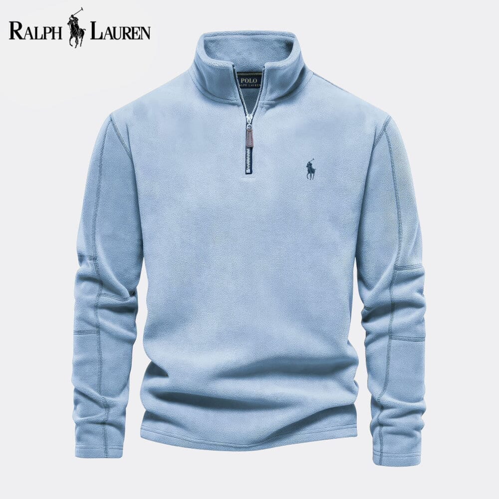 Ralph Lauren Prestige Cable-Knit Wool Knit Sweater Light Blue - Velmont & Rossi