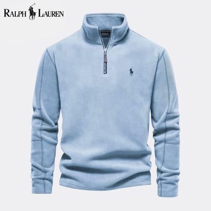 Ralph Lauren Prestige Cable-Knit Wool Knit Sweater Light Blue - Velmont & Rossi
