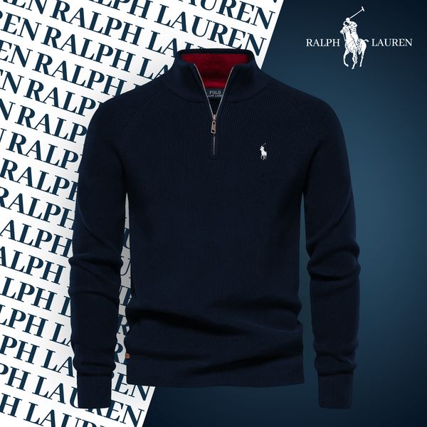 Ralph Lauren Pull Col Zippe Gray - Velmont & Rossi