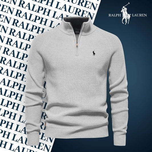 Ralph Lauren Pull Col Zippé Gray - Velmont & Rossi