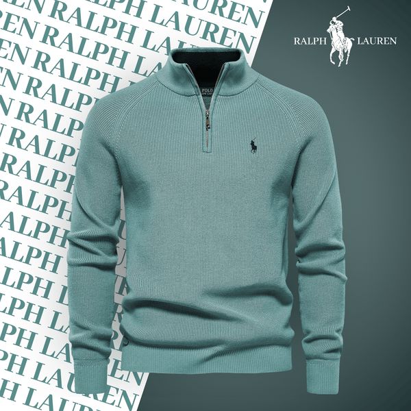 Ralph Lauren Pull Col Zippe Gray - Velmont & Rossi