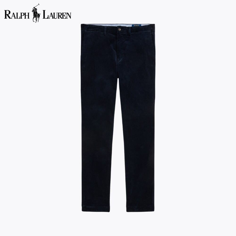 Ralph Lauren Straight Fit Stretch Corduroy Pant Black - Velmont & Rossi