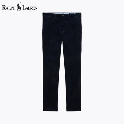 Ralph Lauren Straight Fit Stretch Corduroy Pant Black - Velmont & Rossi