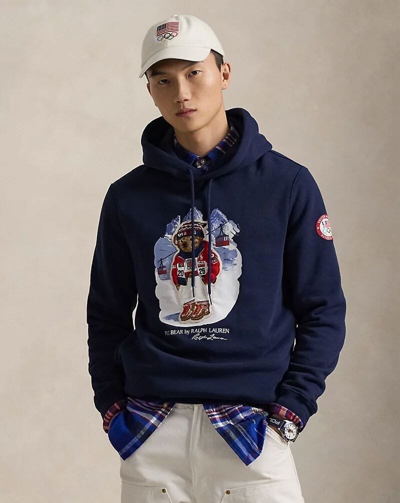 Ralph Lauren Team USA Polo Bear Hoodie Refined Navy - Velmont & Rossi