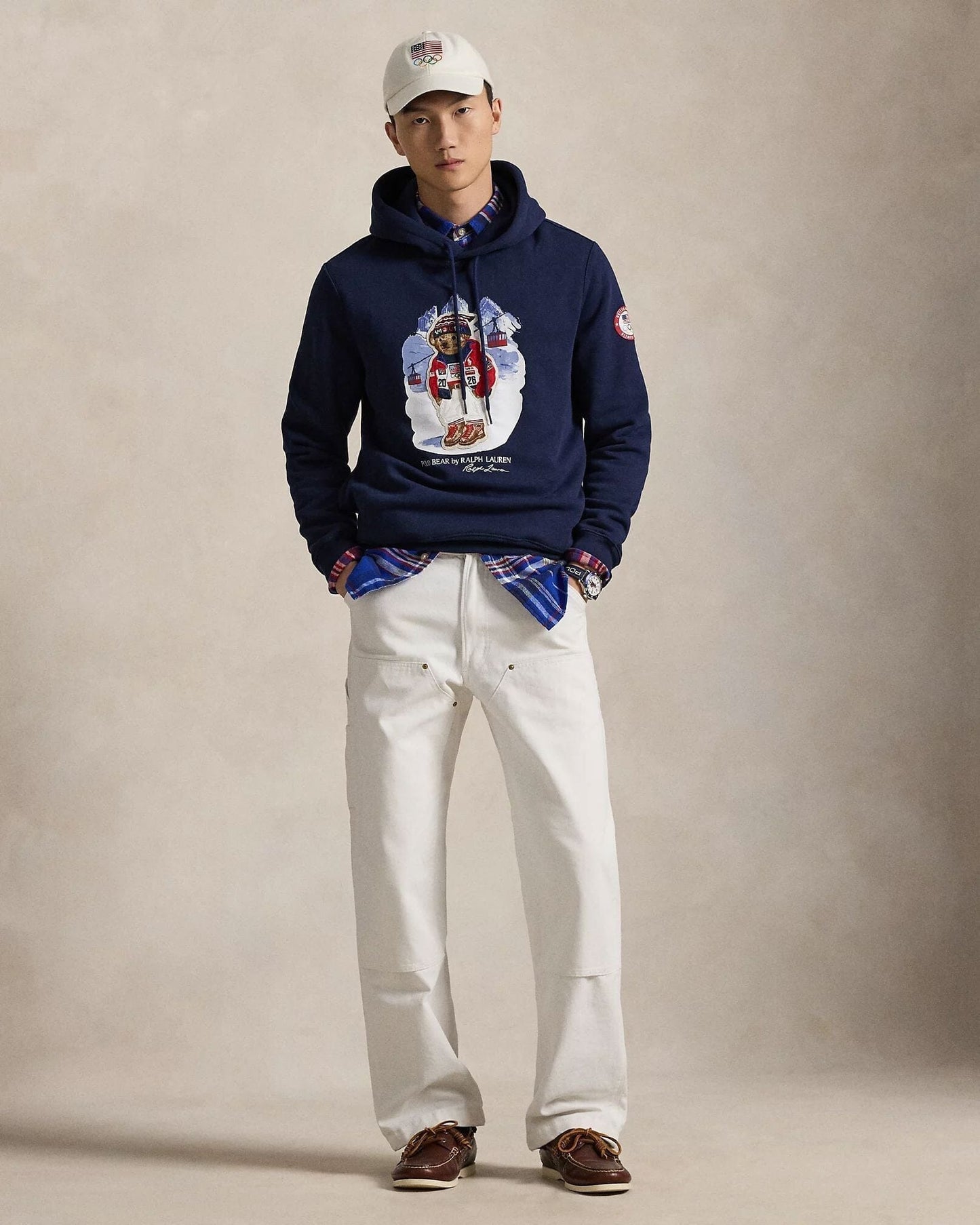 Ralph Lauren Team Usa Polo Bear Hoodie Refined Navy - Velmont & Rossi