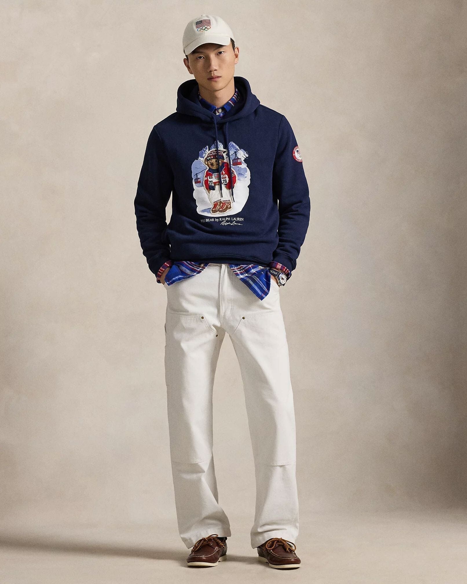 Ralph Lauren Team Usa Polo Bear Hoodie Refined Navy - Velmont & Rossi
