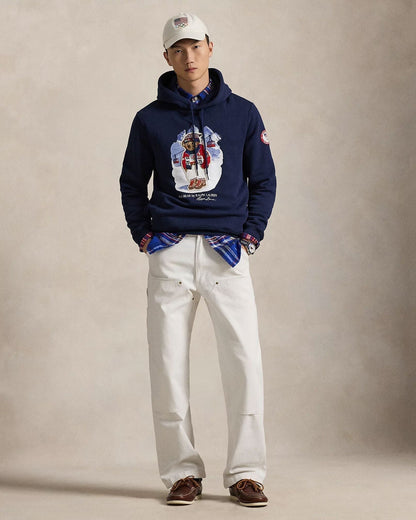 Ralph Lauren Team Usa Polo Bear Hoodie Refined Navy - Velmont & Rossi