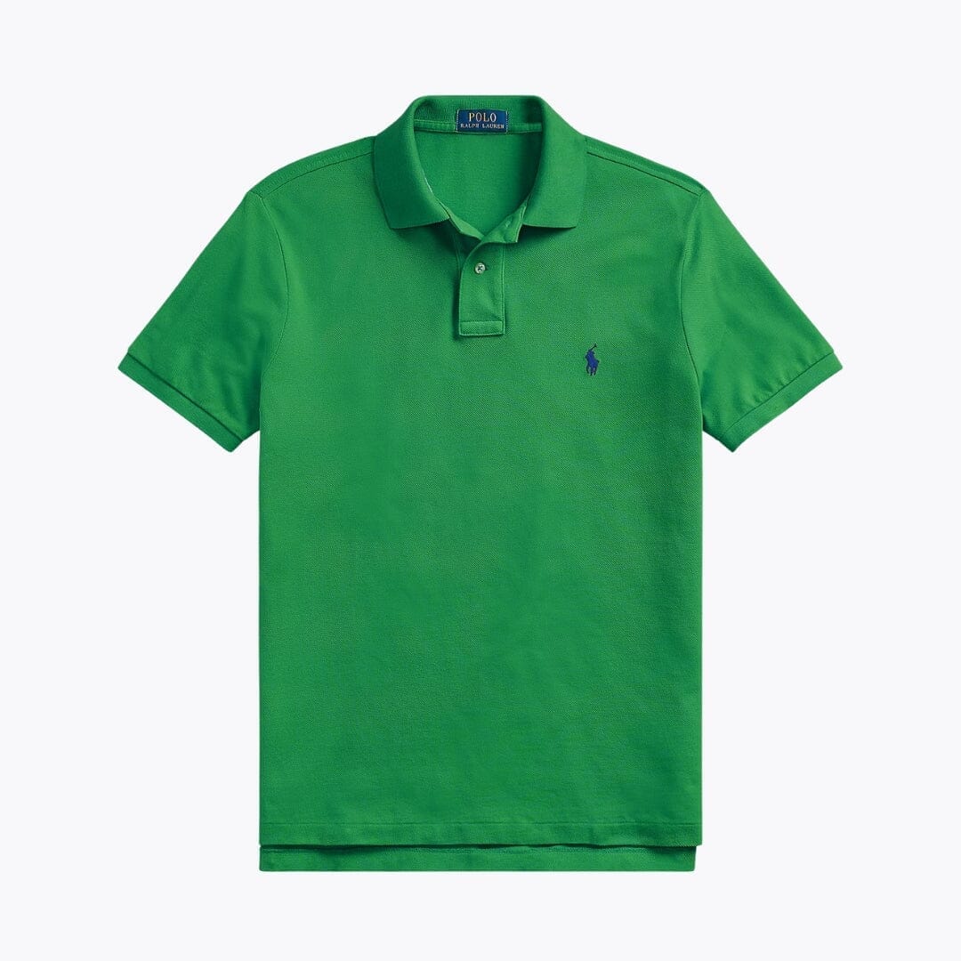Ralph Lauren The Iconic Mesh Polo Shirt Royal/Yellow - Velmont & Rossi