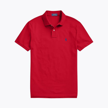 Ralph Lauren The Iconic Mesh Polo Shirt Black/Red - Velmont & Rossi