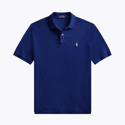 Ralph Lauren The Iconic Mesh Polo Shirt Royal/Yellow - Velmont & Rossi