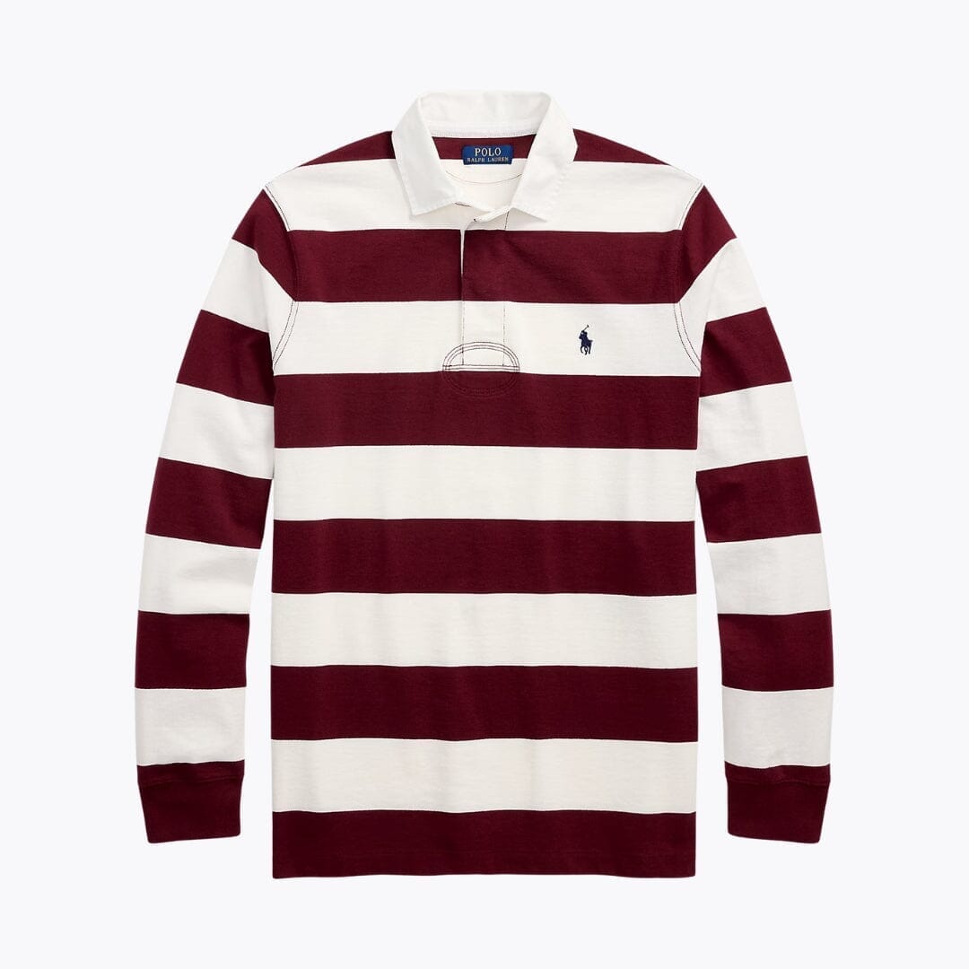 Ralph Lauren The Iconic Rugby Shirt Classic Wine/Cream - Velmont & Rossi