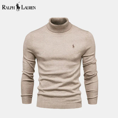 Ralph Lauren Turtleneck Cable-Knit Wool Knit Sweater Beige - Velmont & Rossi