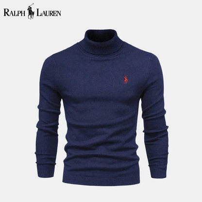 Ralph Lauren Turtleneck Cable Knit Wool Knit Sweater Beige - Velmont & Rossi