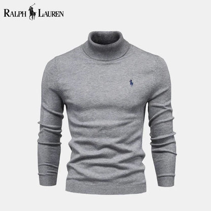 Ralph Lauren Turtleneck Cable Knit Wool Knit Sweater Beige - Velmont & Rossi
