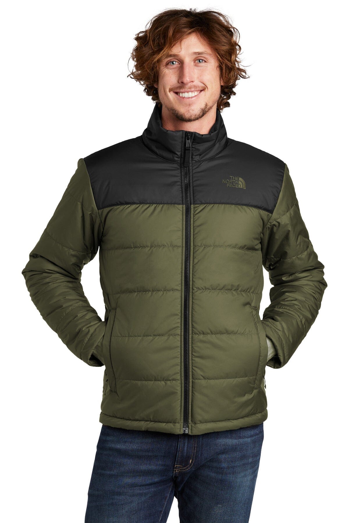 The North Face Chest Logo Everyday Insulated Jacket Burnt Olive Green - Velmont & Rossi