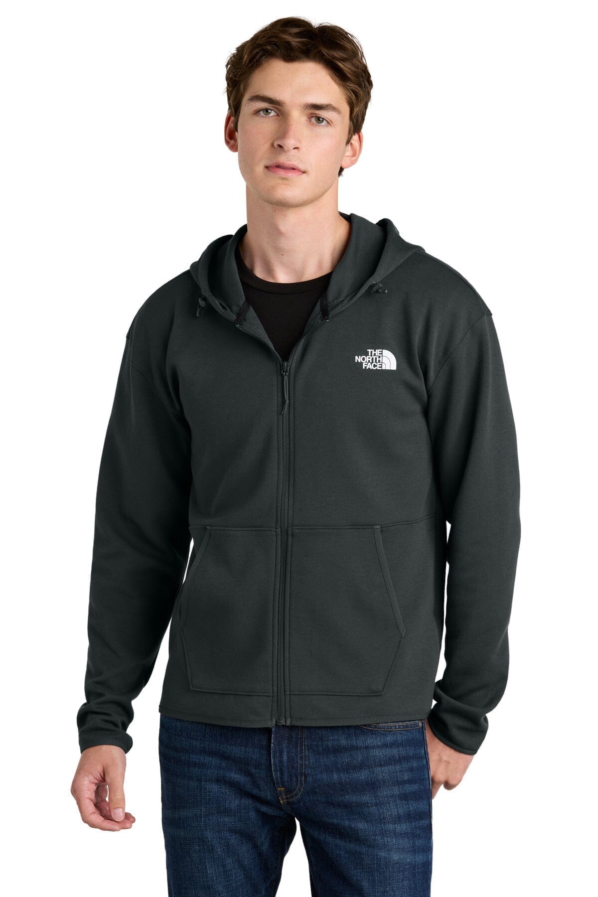 The North Face Double-Knit Full-Zip Hoodie Asphalt Grey - Velmont & Rossi