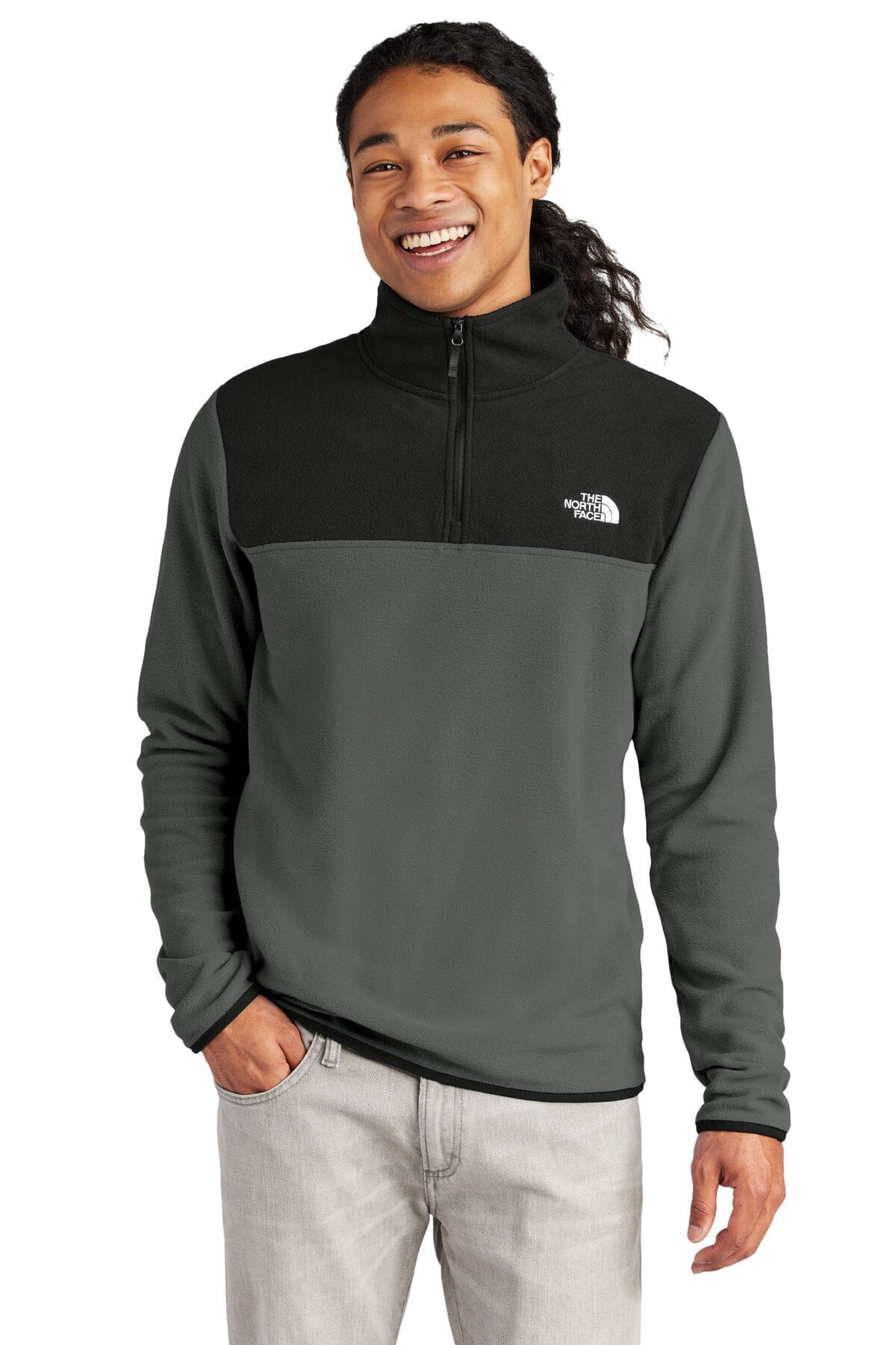 The North Face Glacier 1/4-Zip Fleece Asphalt Grey/ Black - Velmont & Rossi