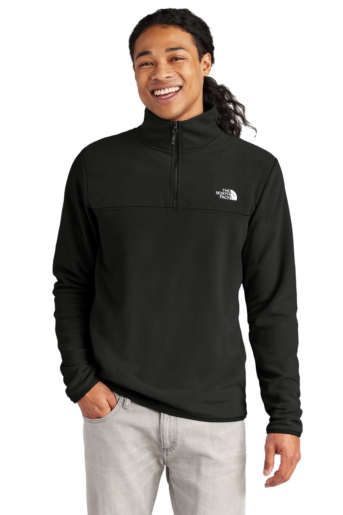 The North Face Glacier 1 4 Zip Fleece Asphalt Grey/ Black - Velmont & Rossi