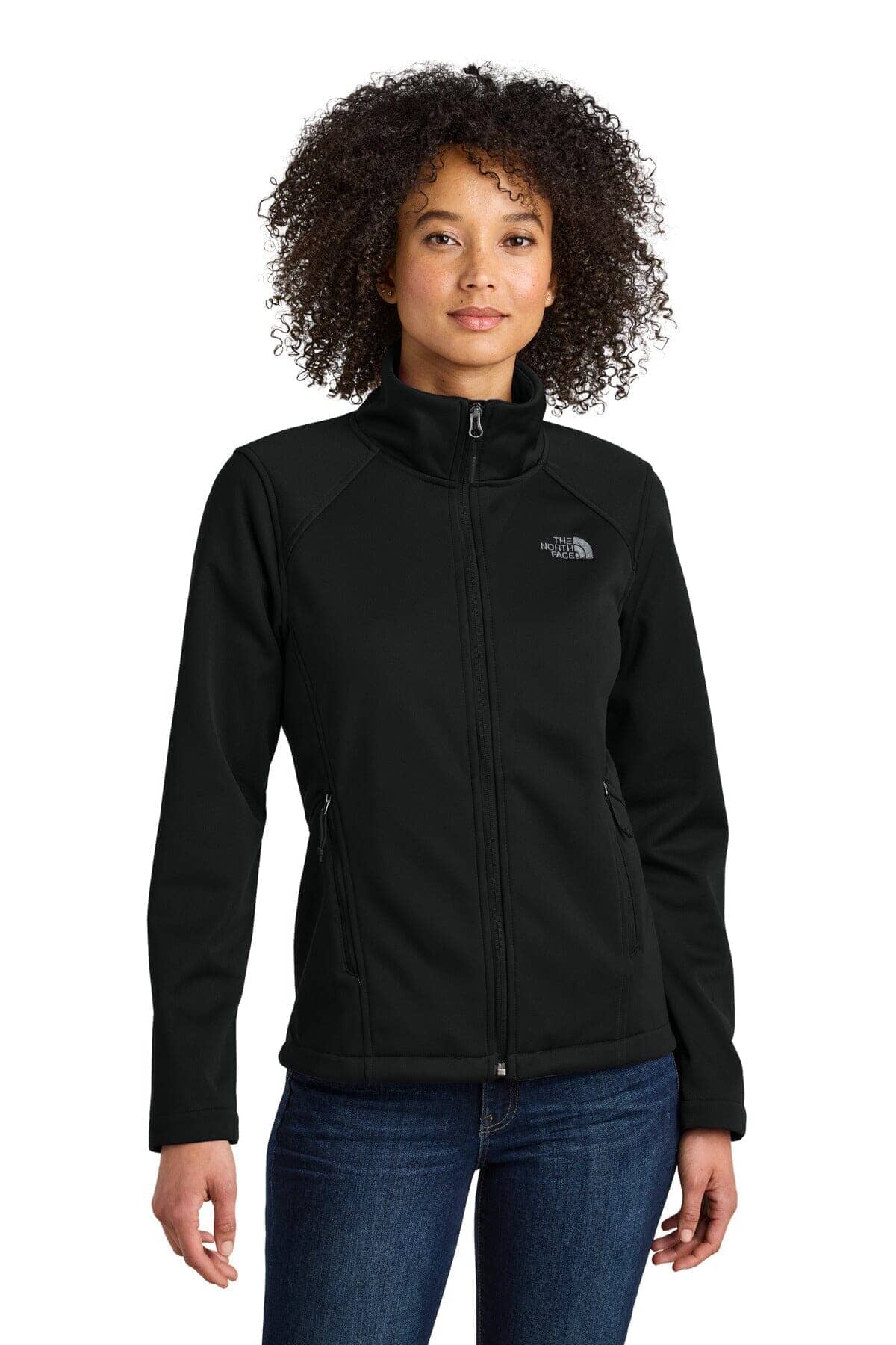 The North Face Women's Chest Logo Ridgewall Soft Shell Jacket Black - Velmont & Rossi