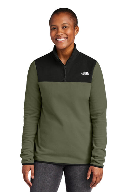 The North Face Women S Glacier 1 4 Zip Fleece Asphalt Grey/ Black - Velmont & Rossi