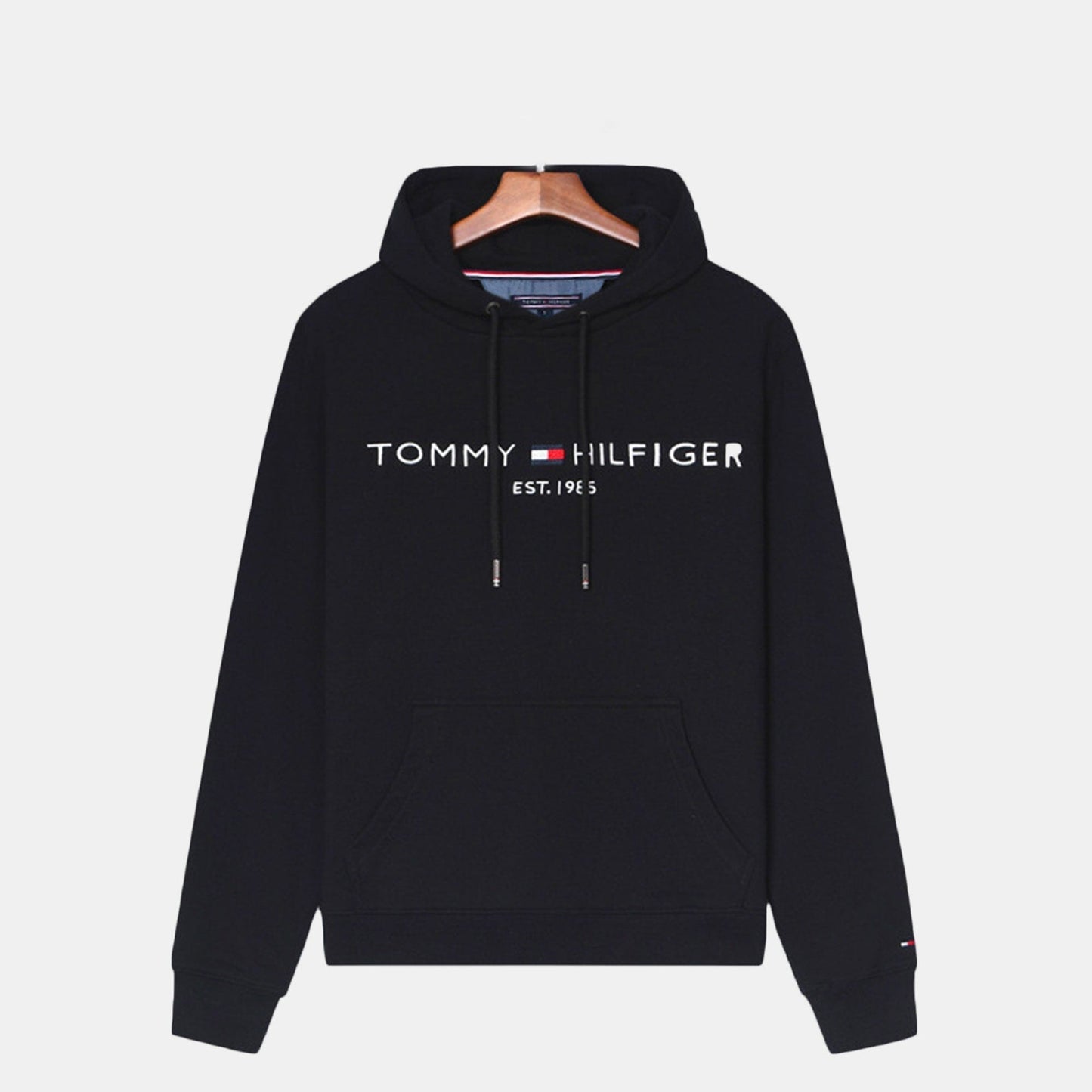 Tommy Hilfiger Premium Cotton Hoodie Black - Velmont & Rossi