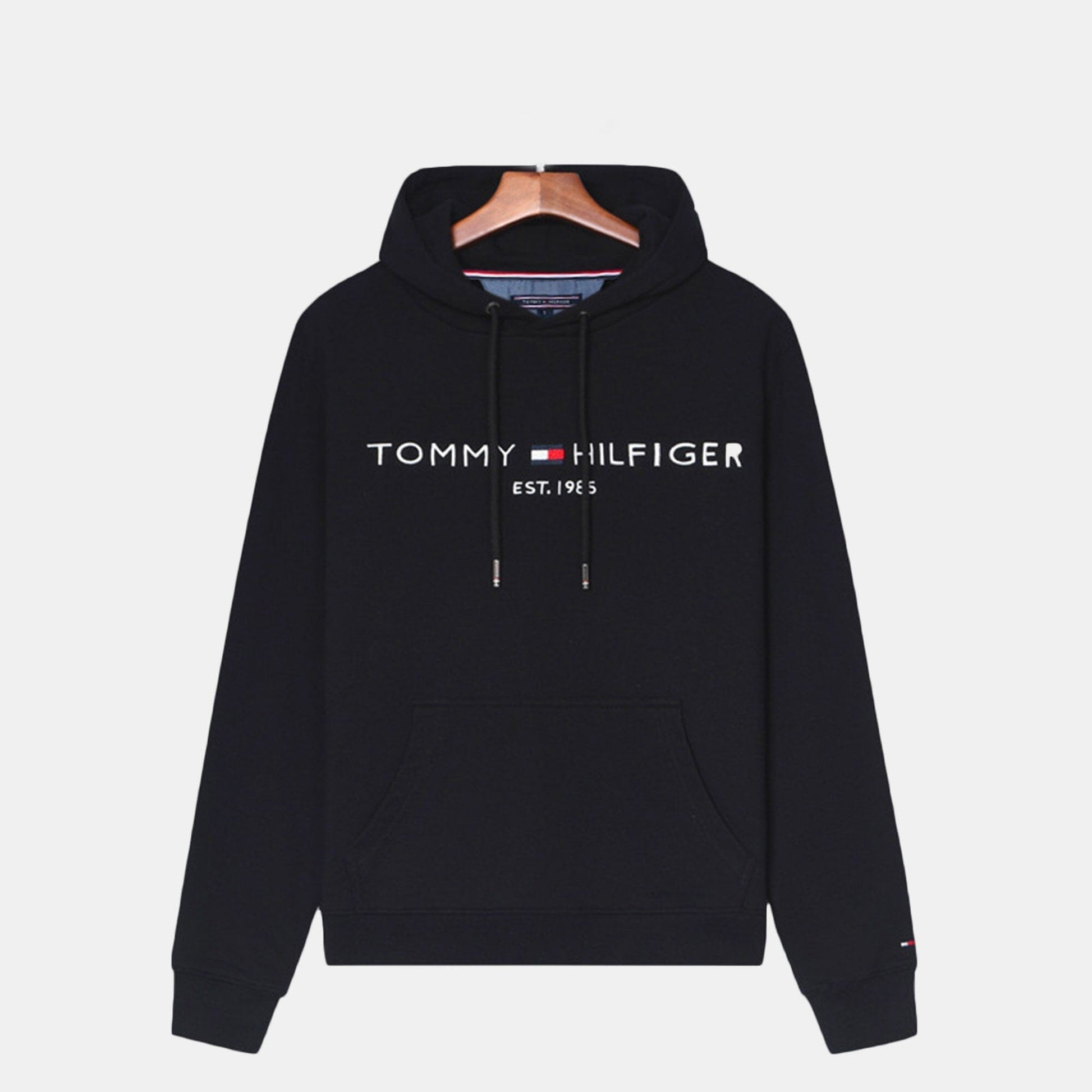 Tommy Hilfiger Premium Cotton Hoodie Black - Velmont & Rossi