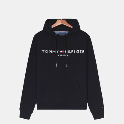 Tommy Hilfiger Premium Cotton Hoodie Black - Velmont & Rossi