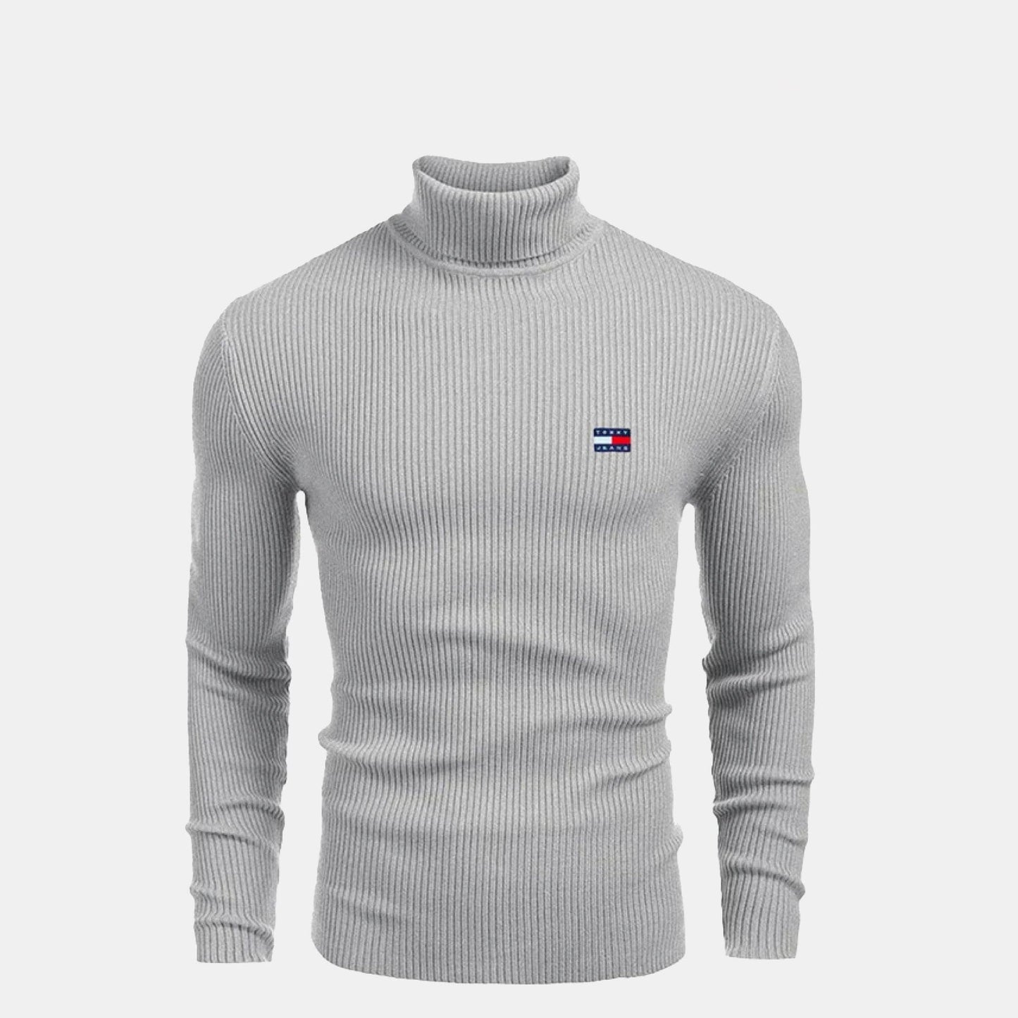 Tommy Hilfiger Turtleneck Cable Knit Wool Sweater Black - Velmont & Rossi
