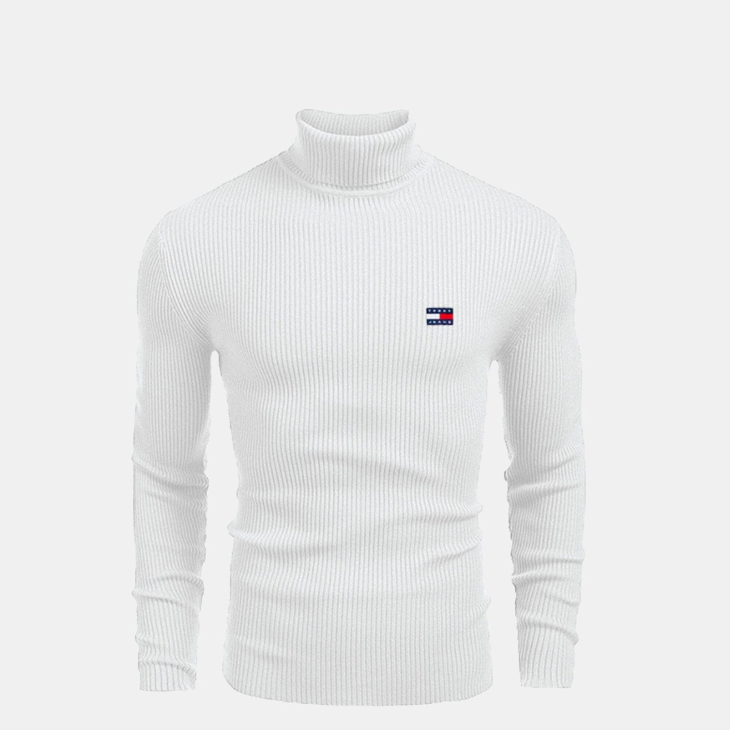 Tommy Hilfiger Turtleneck Cable Knit Wool Sweater Black - Velmont & Rossi