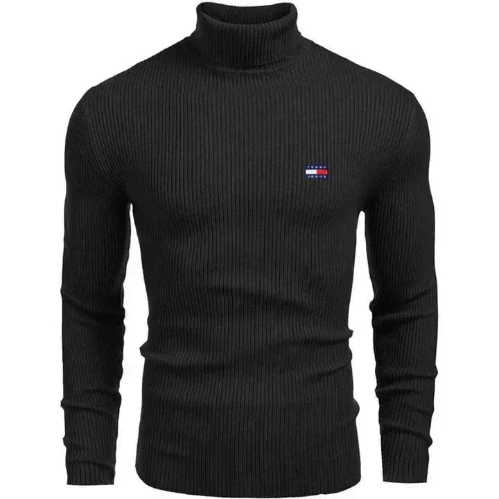 Tommy Hilfiger Turtleneck Classic Knit Sweater Beige - Velmont & Rossi