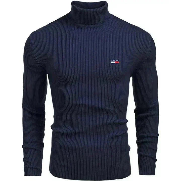 Tommy Hilfiger Turtleneck Classic Knit Sweater Beige - Velmont & Rossi